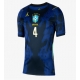 Billige Fotballdrakt Brasil Marquinhos #4 Replika Bortedrakt Dame VM 2026 Kortermet Billige Fotballdrakt Brasil Marquinhos #4 Replika Bortedrakt Dame VM 2026 Kortermet